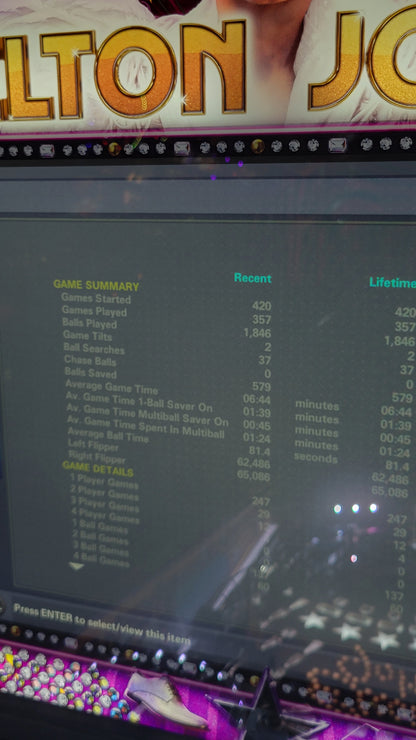 JJP Elton John CE Collectors Edition Pinball HU0