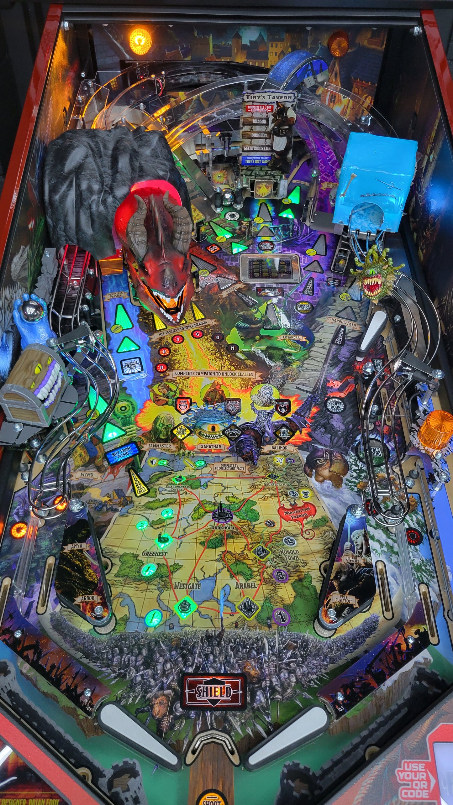 Stern Dungeon & Dragons The Tyrants Eve LE Pinball HUO