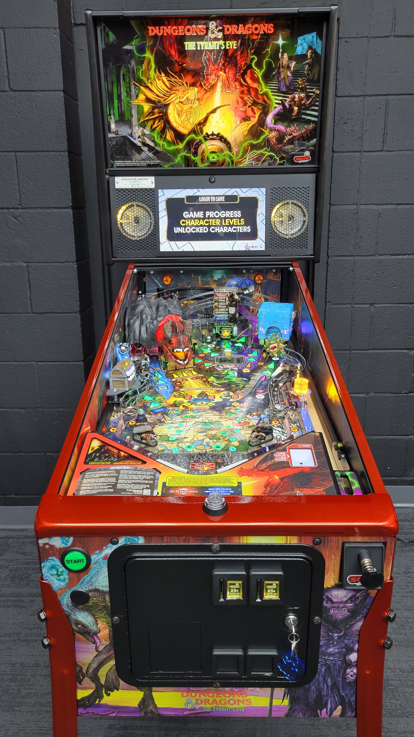Stern Dungeon & Dragons The Tyrants Eve LE Pinball HUO