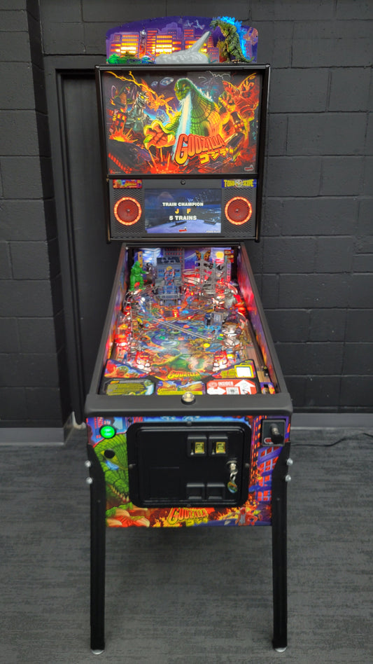 Stern Godzilla Pro Pinball with custom Topper