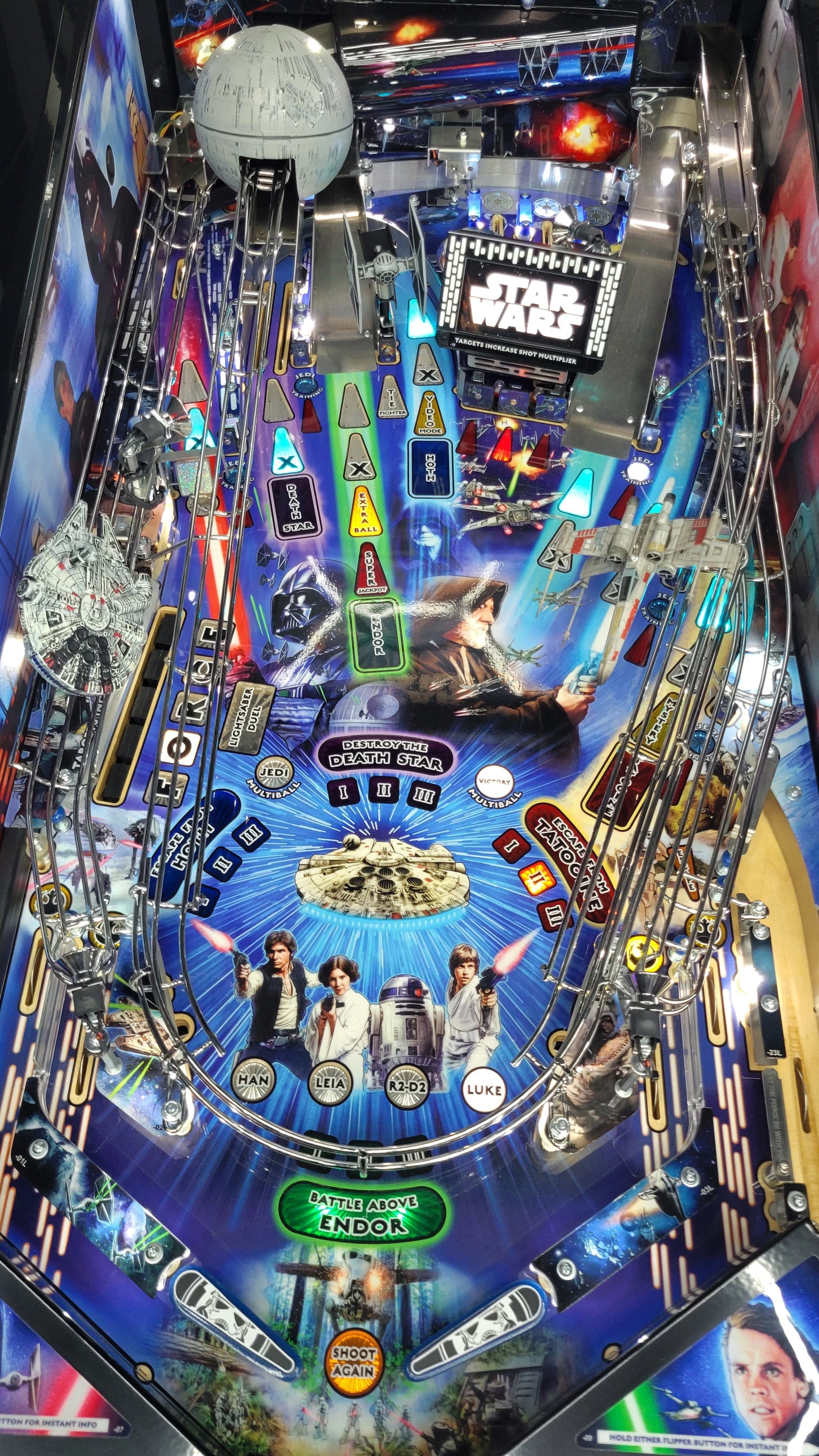 Star Wars LE Pinball with Official R2D2 Stern Topper