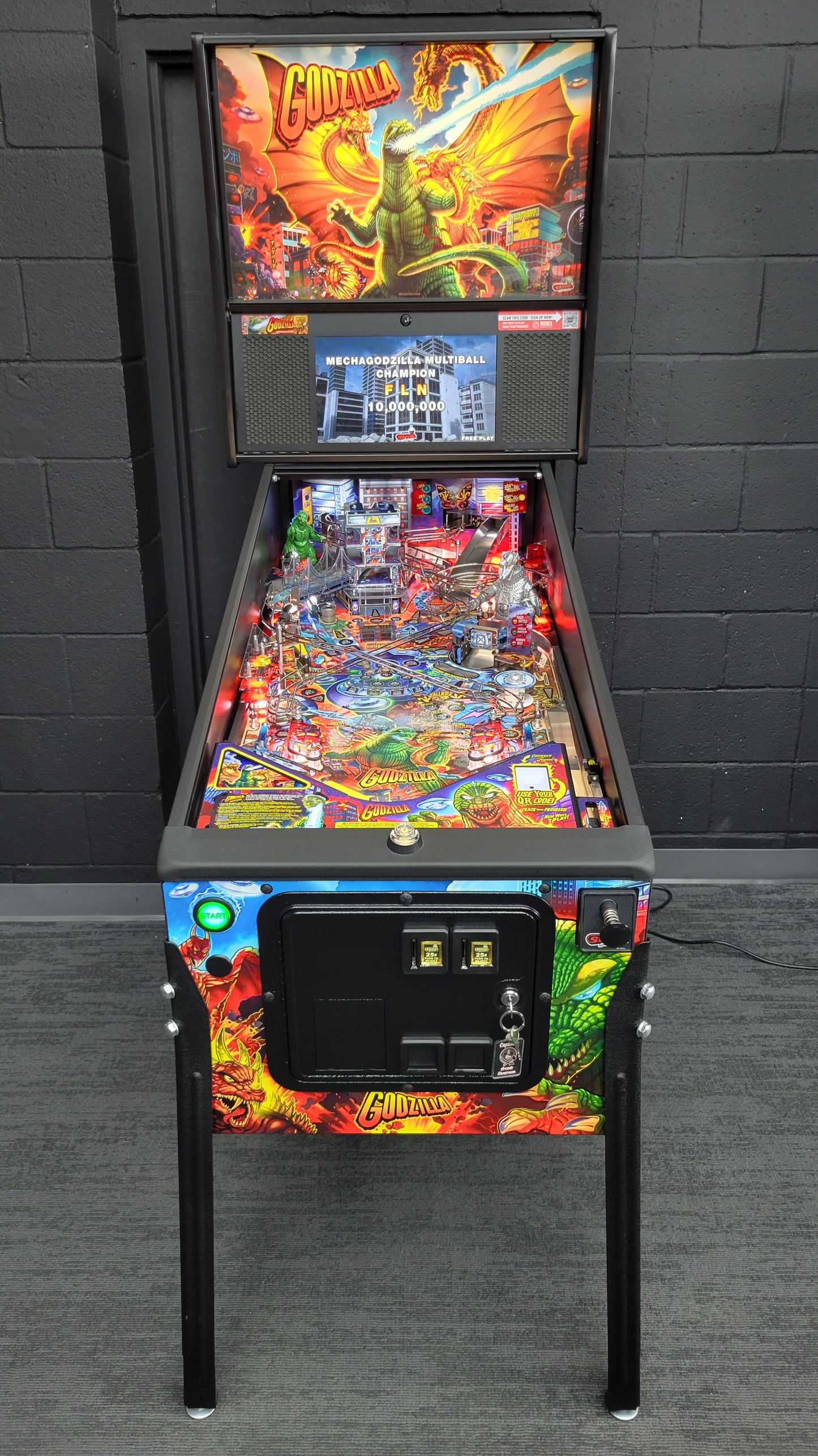 Stern Godzilla Premium Pinball HUO