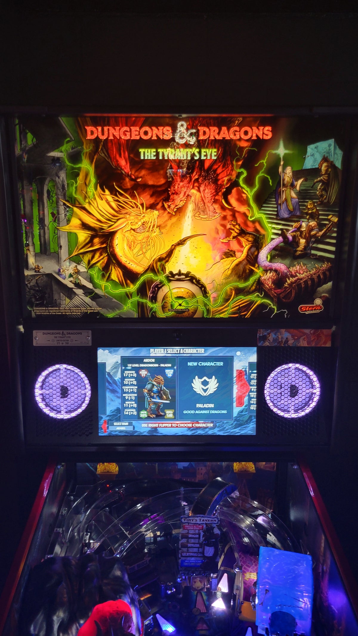 Stern Dungeon & Dragons The Tyrants Eve LE Pinball HUO