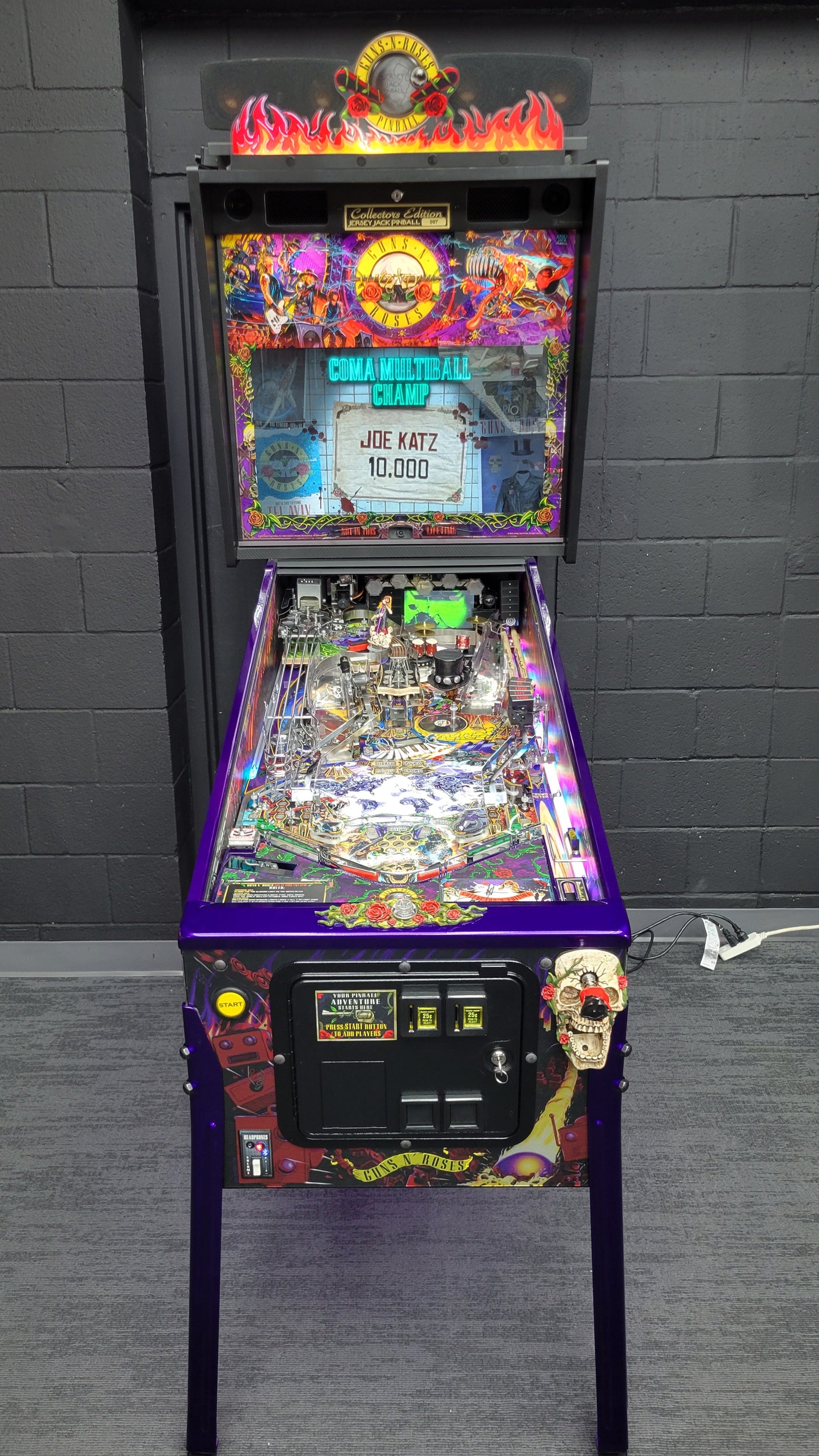 JJP Guns N' Roses CE Collectors Edition Pinball HUO