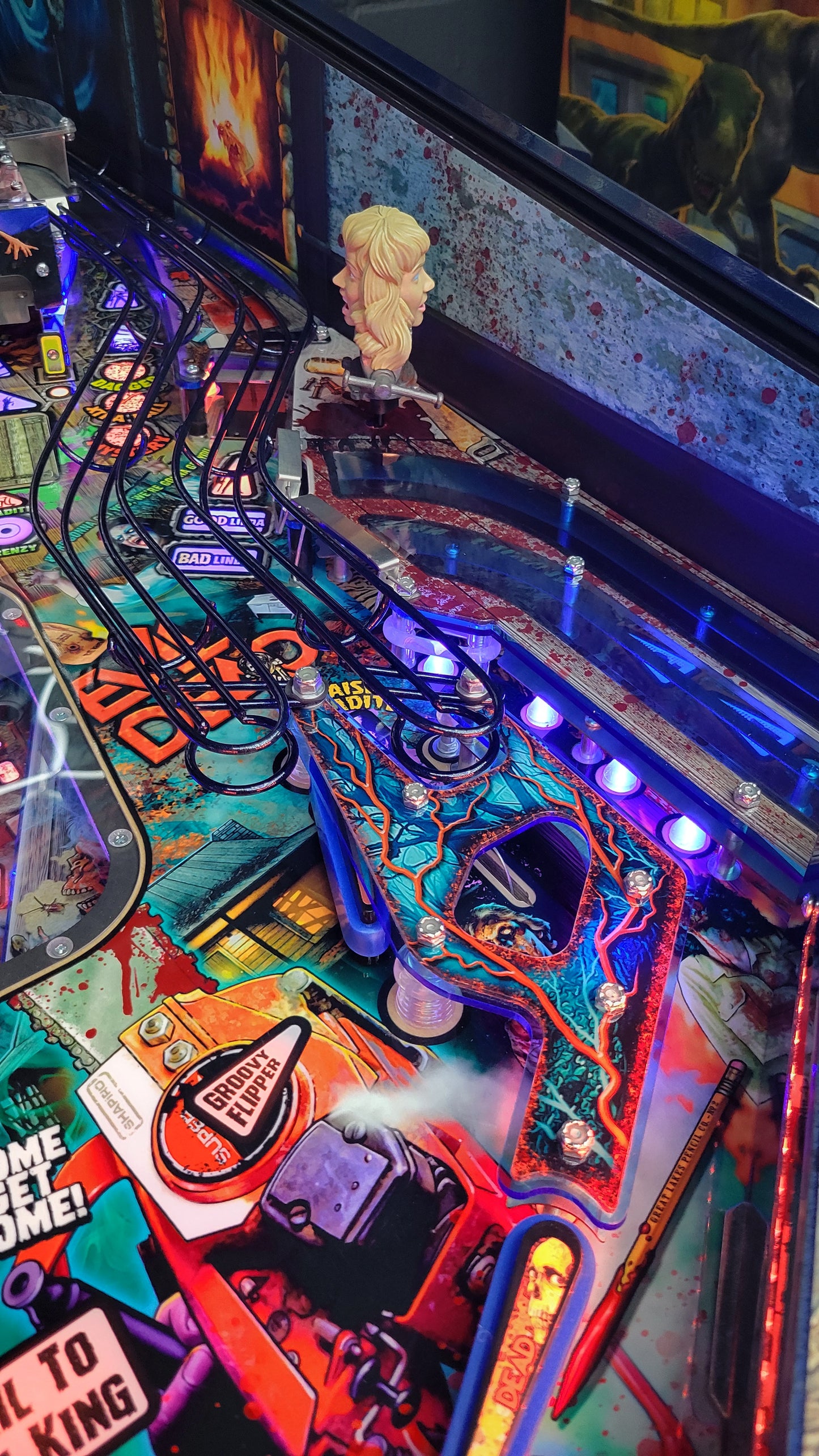 Spooky Evil Dead Pinball with Topper and Butter Cabinet