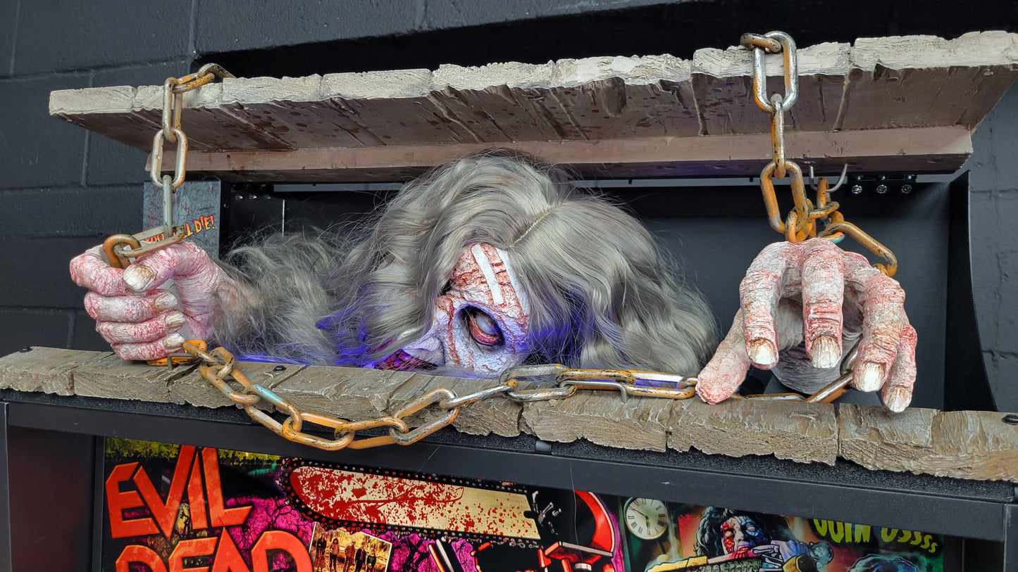 Spooky Evil Dead Pinball with Topper and Butter Cabinet