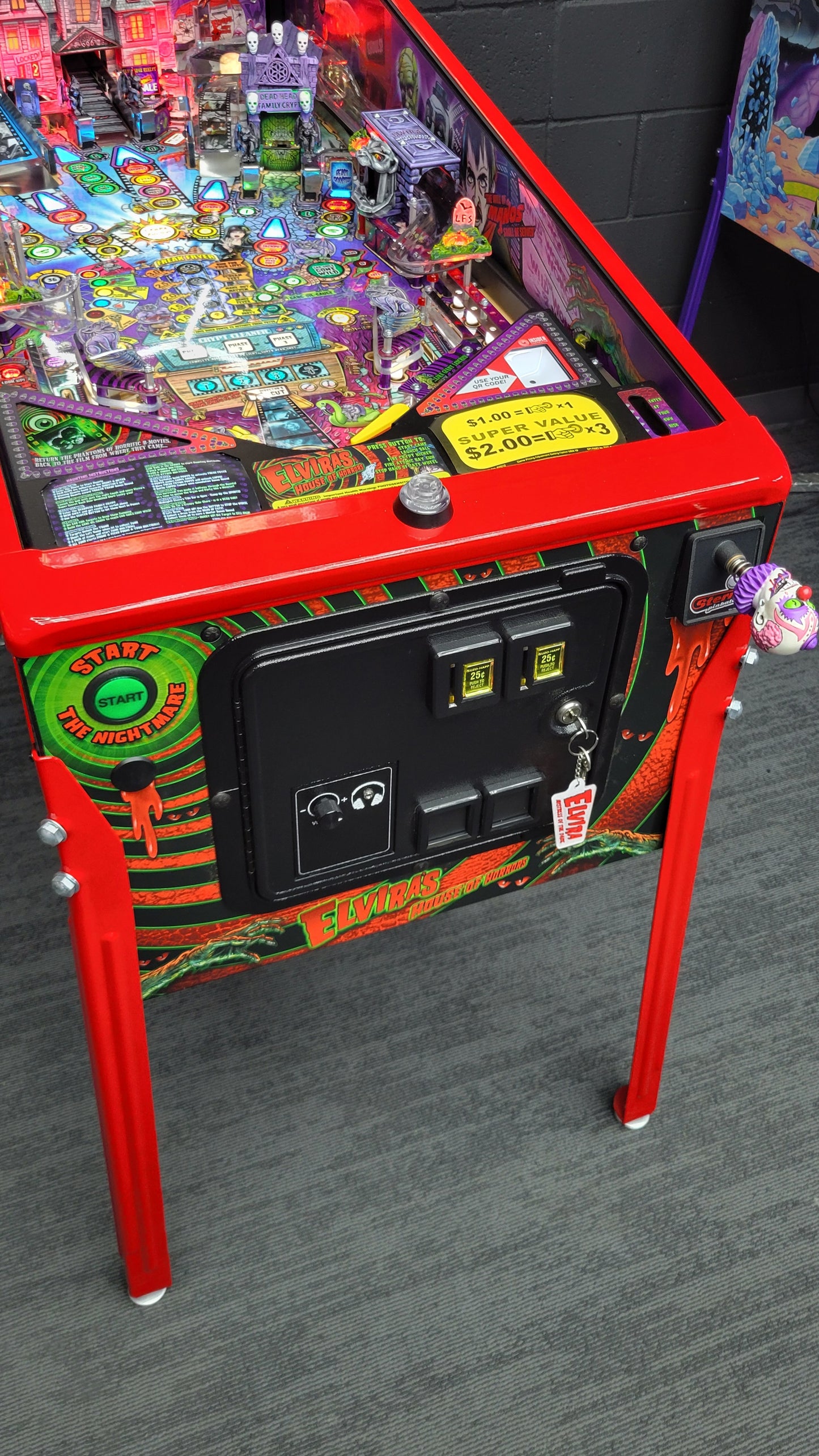 Elvira House of Horrors Premium Custom HUO Pinball Loaded!