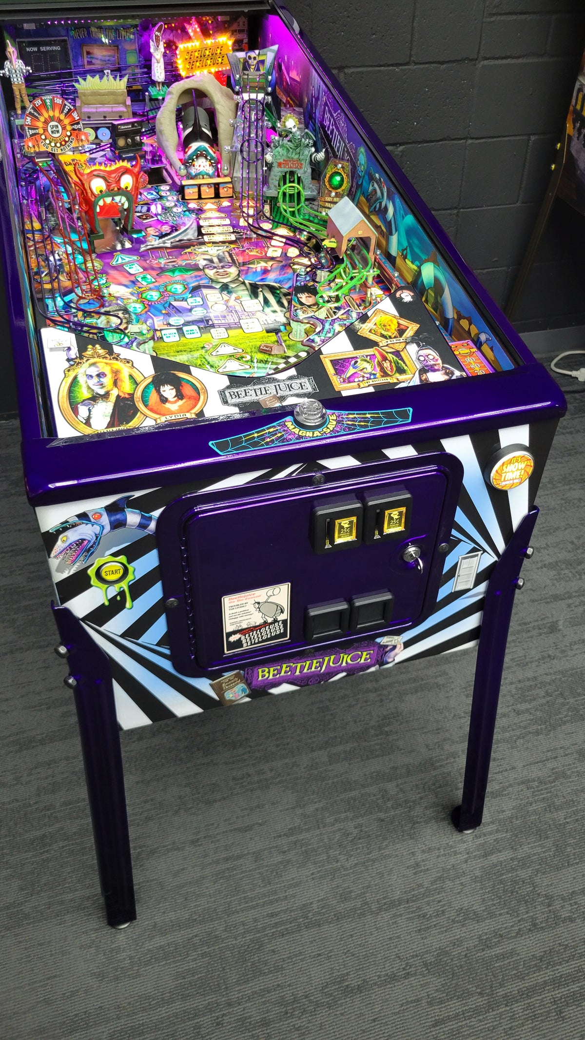 Spooky Beetlejuice Pinball HUO with Snake Topper Included