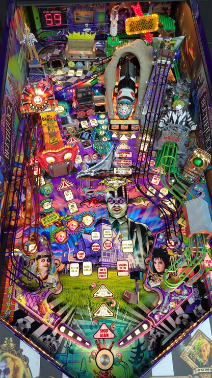 Spooky Beetlejuice Pinball HUO with Snake Topper Included