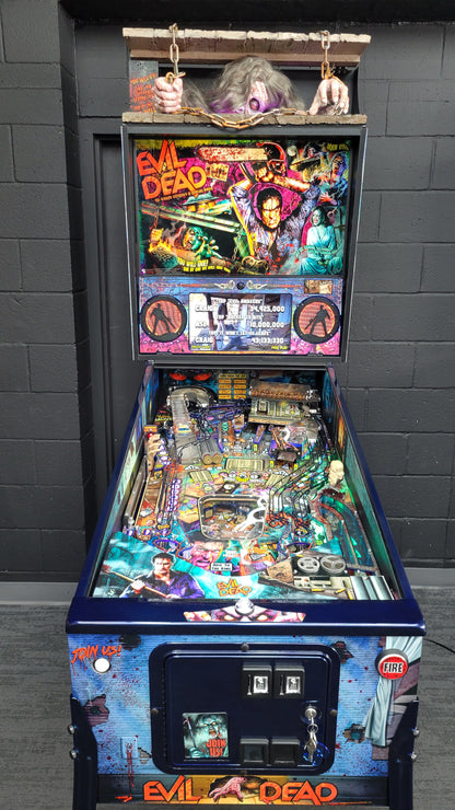 Spooky Evil Dead Pinball with Topper and Butter Cabinet