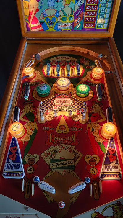 Gottlieb 1957 Royal Flush Vintage Pinball
