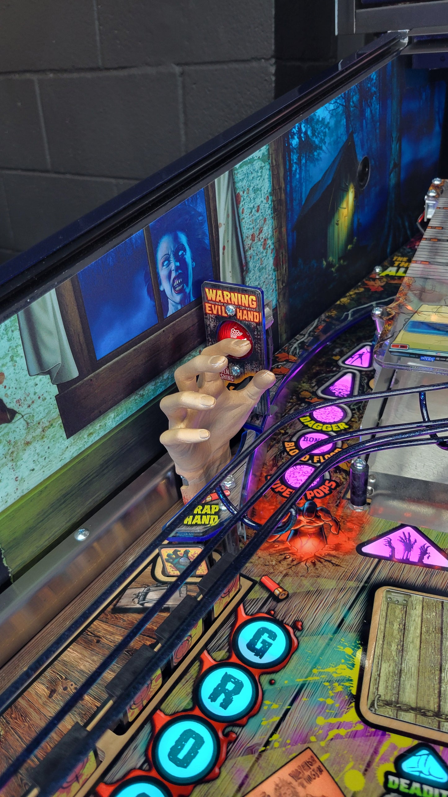 Spooky Evil Dead Pinball with Topper and Butter Cabinet