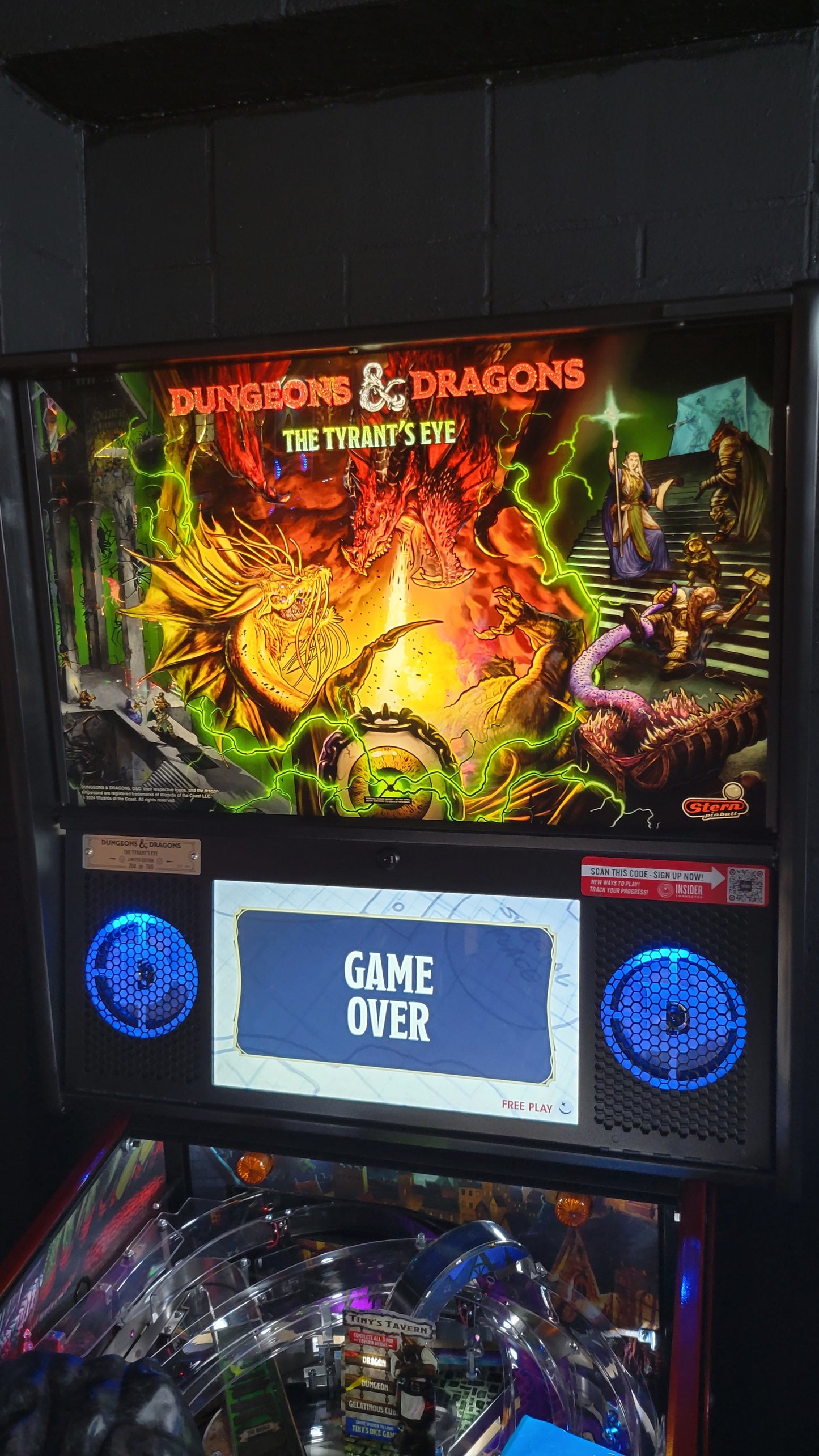 Stern Dungeon & Dragons The Tyrants Eve LE Pinball HUO