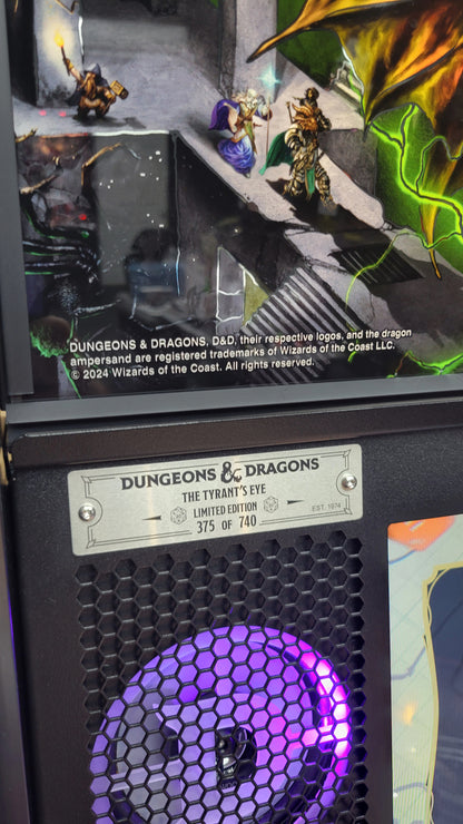Stern Dungeon & Dragons The Tyrants Eve LE Pinball HUO