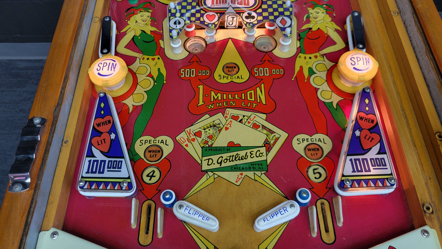 Gottlieb 1957 Royal Flush Vintage Pinball