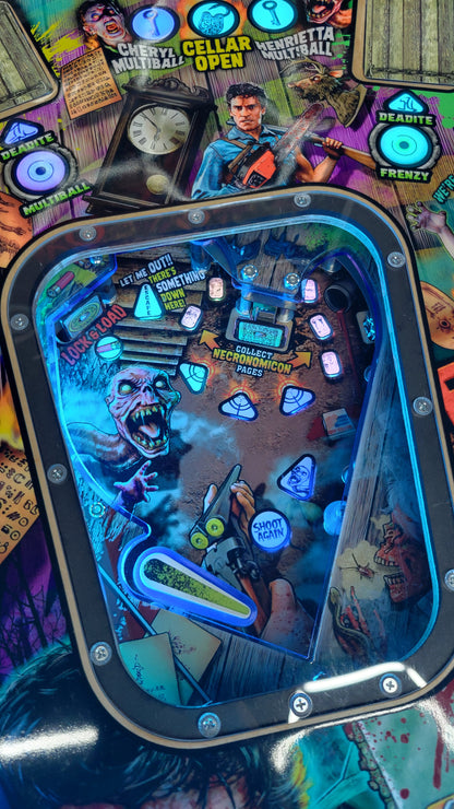 Spooky Evil Dead Pinball with Topper and Butter Cabinet