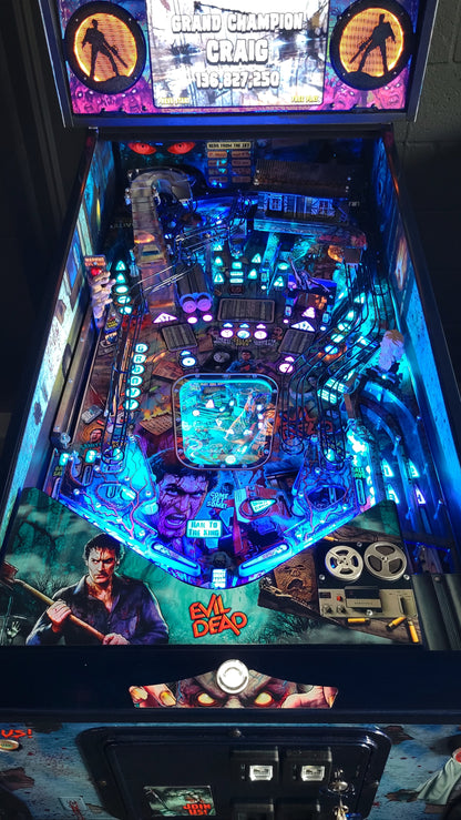 Spooky Evil Dead Pinball with Topper and Butter Cabinet