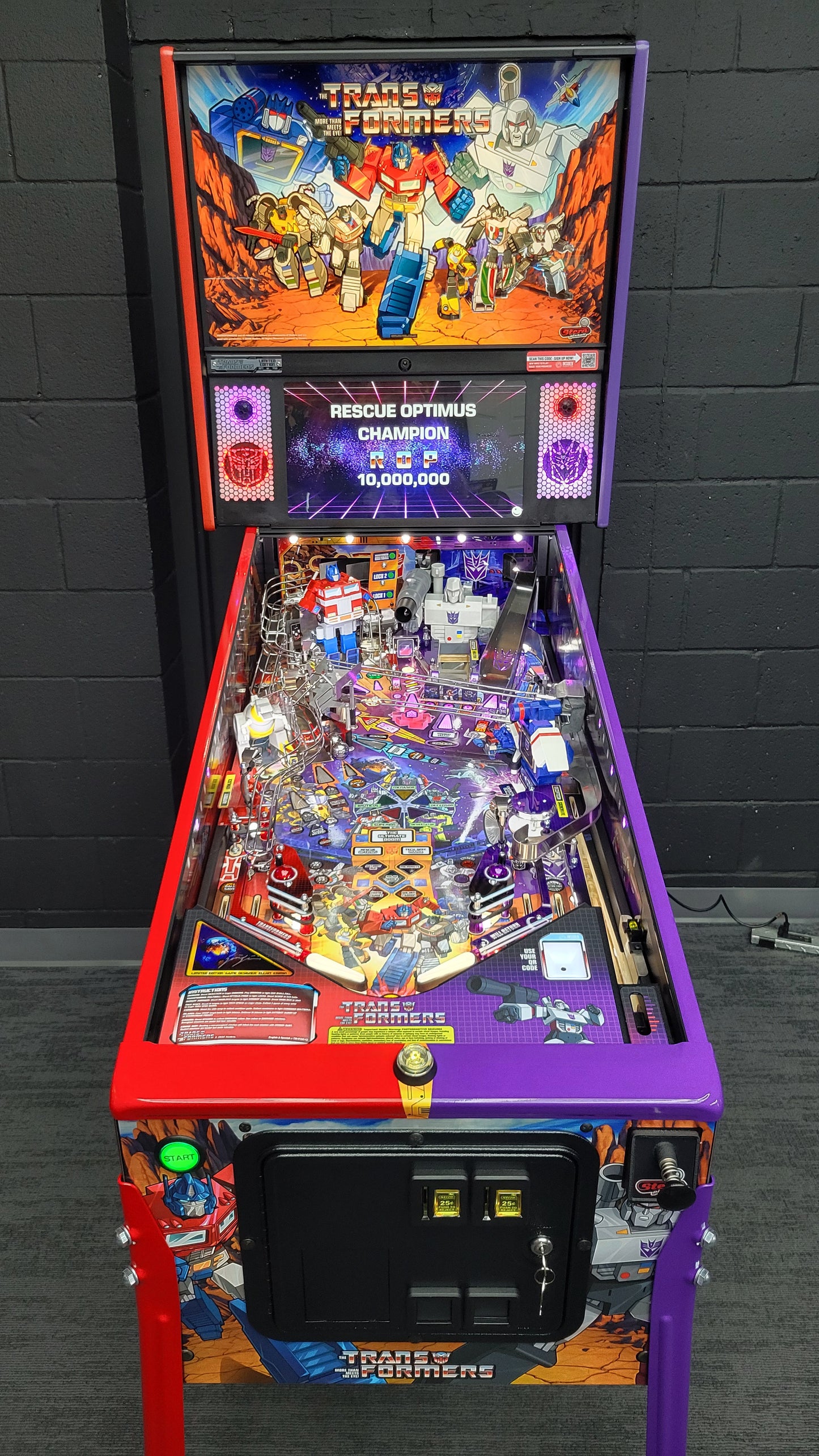 Stern Transformers More Than Meets The Eye LE Pinball Showroom Model