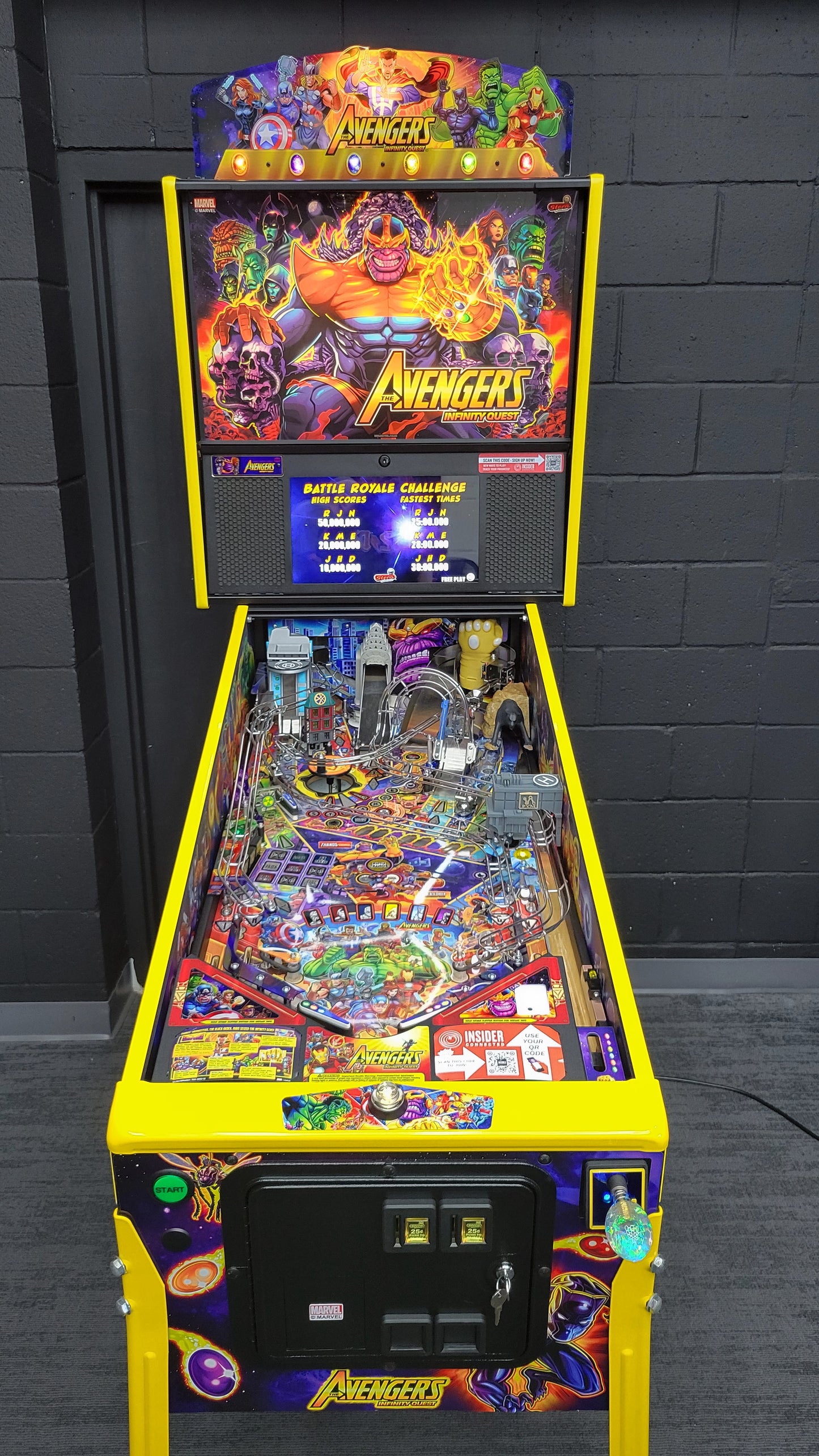 Stern The Avengers Infinity Quest Premium Pinball HUO